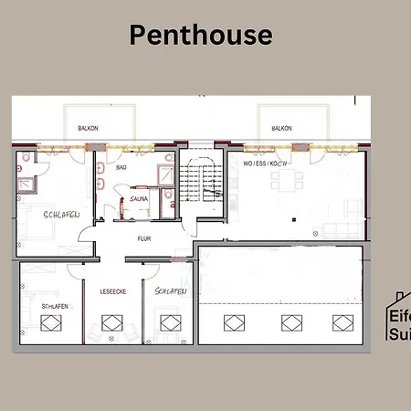 アパート Eifelsuiten - Private Spa & Family Hideaway - Kerpen Loogh *